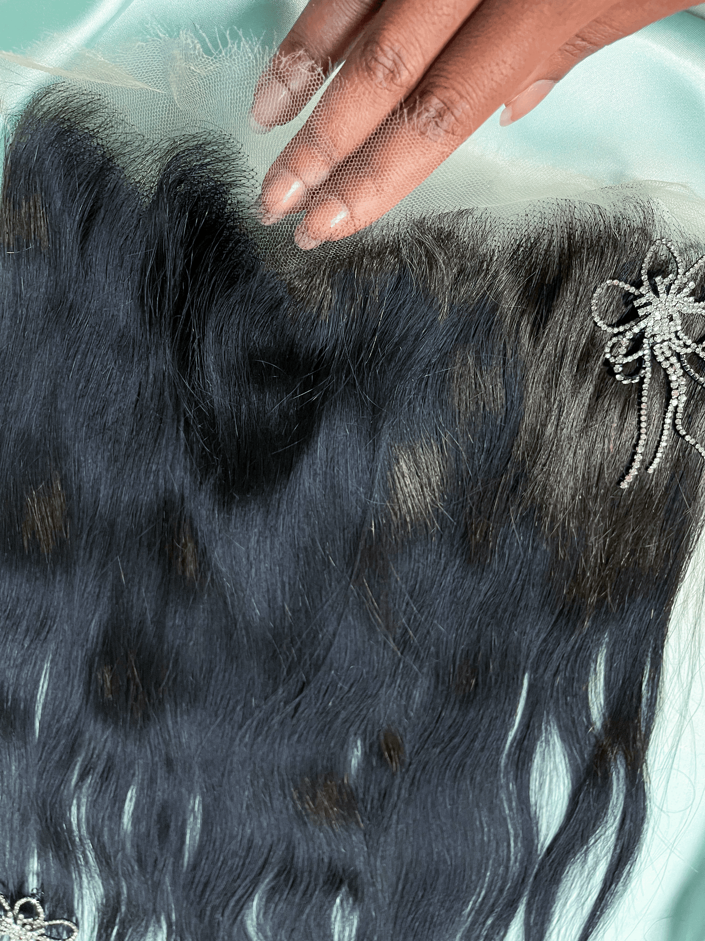 Close Shot of Frontal Wig, Frontale Perruque Raw Hair